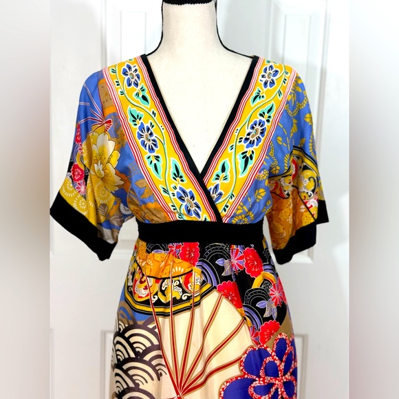 💥3 for $60💥Flawless silk Asian inspired dress. Muse Boston Proper head turner. 8 - Picture 2 of 13